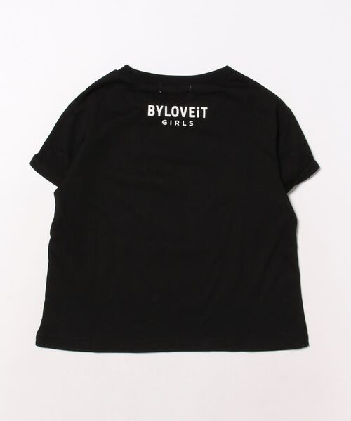 by LOVEiT（バイラビット）の「袖ロールフレンチロゴTシャツ（Tシャツ/カットソー・キッズ・イエロー/ブラック/ミント/オフホワイト・150cm/140cm/130cm/160cm/120cm）」の10枚目の写真