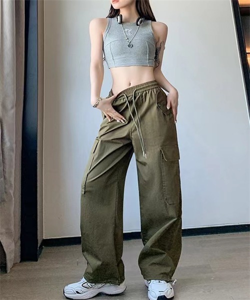 FREE STYLISTS(フリー スタイリスト)の「2way カーゴパンツ(カーゴパンツ・レディース・ブラック/カーキ/ピンク・2XL/L/M/XL/XS/S)」の7枚目の写真