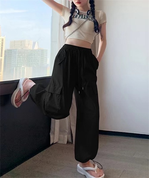FREE STYLISTS(フリー スタイリスト)の「2way カーゴパンツ(カーゴパンツ・レディース・ブラック/カーキ/ピンク・2XL/L/M/XL/XS/S)」の4枚目の写真