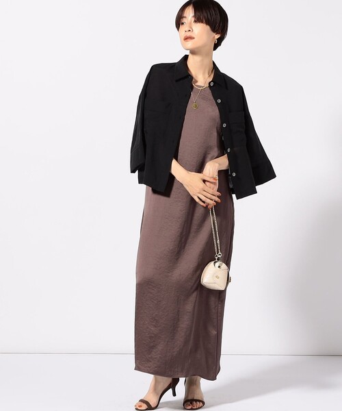 NOLLEY’S（ノーリーズ）の「クロップドシャツ（シャツ/ブラウス・レディース・ブラック/キナリ/ライトグリーン・38）」の11枚目の写真