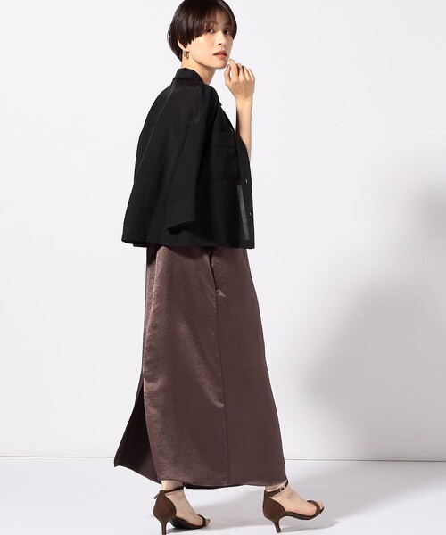 NOLLEY’S（ノーリーズ）の「クロップドシャツ（シャツ/ブラウス・レディース・ブラック/キナリ/ライトグリーン・38）」の20枚目の写真