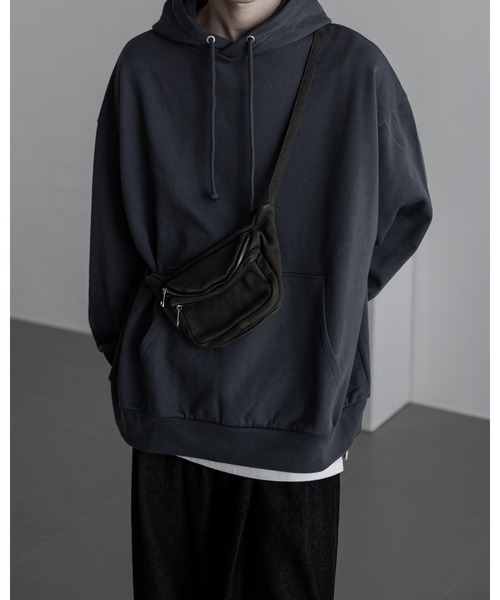 remer（リメール）の「loose heavy cotton over parker / ルーズヘビーコットンオーバーパーカー（パーカー・メンズ・ブラック/モカ/ライトグレー/ブルーグレー・SMALL/MEDIUM/LARGE）」の12枚目の写真