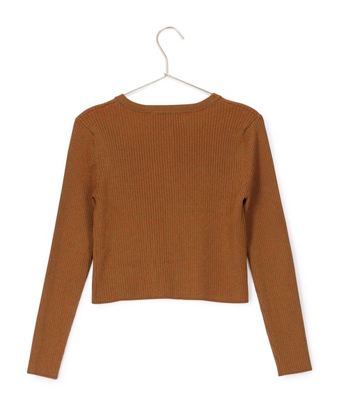 ROPE' PICNIC（ロペピクニック）の「ショートレングスラメカーディガン（カーディガン/ボレロ・レディース・ブラウン系その他2/ブラック・38）」の4枚目の写真