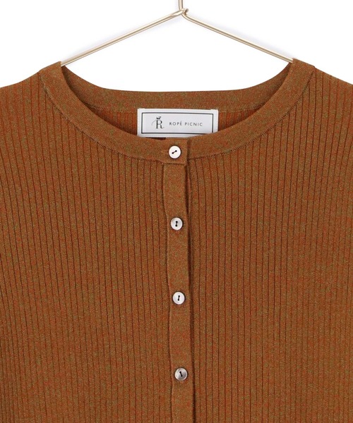 ROPE' PICNIC（ロペピクニック）の「ショートレングスラメカーディガン（カーディガン/ボレロ・レディース・ブラウン系その他2/ブラック・38）」の6枚目の写真