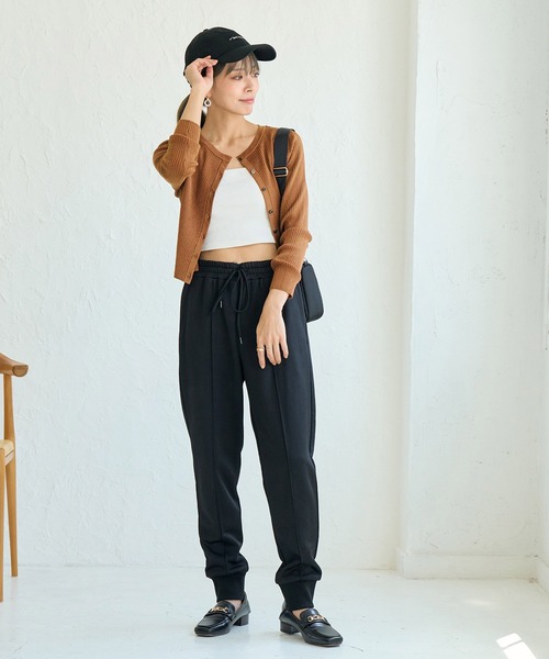 ROPE' PICNIC（ロペピクニック）の「ショートレングスラメカーディガン（カーディガン/ボレロ・レディース・ブラウン系その他2/ブラック・38）」の18枚目の写真