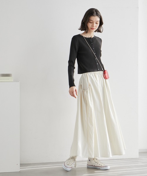 ROPE' PICNIC（ロペピクニック）の「ショートレングスラメカーディガン（カーディガン/ボレロ・レディース・ブラウン系その他2/ブラック・38）」の20枚目の写真