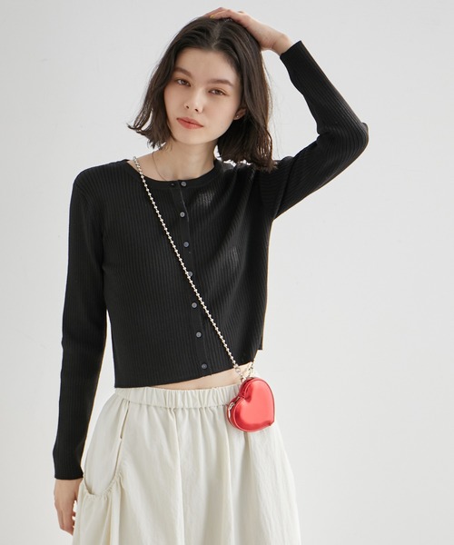 ROPE' PICNIC（ロペピクニック）の「ショートレングスラメカーディガン（カーディガン/ボレロ・レディース・ブラウン系その他2/ブラック・38）」の22枚目の写真
