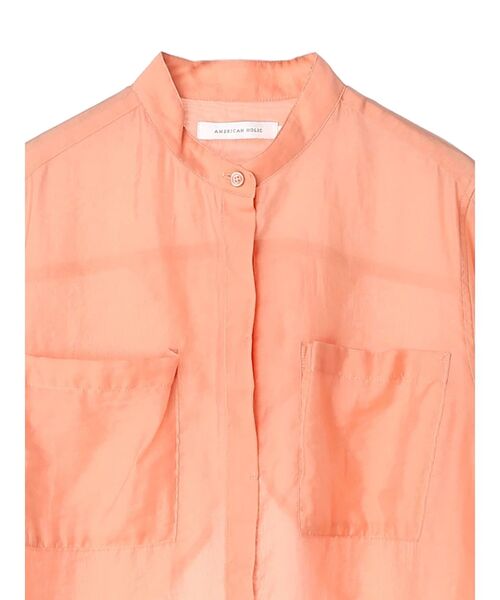 AMERICAN HOLIC（アメリカンホリック）の「シアーバックフレアWポケットシャツチュニック（シャツ/ブラウス・レディース・ネイビー/ピンク/グリーン/アイボリー/ブルー系その他4・M/L）」の22枚目の写真