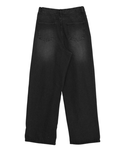 Figments（フィグメンツ）の「デストロイバギーデニムパンツ（デニムパンツ・レディース・ライトブルー/ブラック・SMALL/MEDIUM/LARGE）」の13枚目の写真