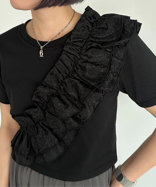 apres jour mignon（アプレジュールミニョン）の「アソートマルチウェイ付けフリル【ZOZOTOWN限定アイテム】（付け襟・レディース・ブラック/ブラック系その他2/ブラック系その他/チャコールグレー/オフホワイト/その他/ネイビー/シルバー・フリー）」の9枚目の写真