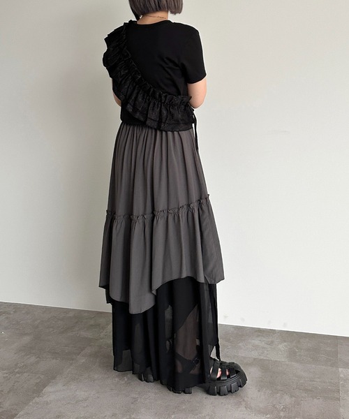 apres jour mignon（アプレジュールミニョン）の「アソートマルチウェイ付けフリル【ZOZOTOWN限定アイテム】（付け襟・レディース・ブラック/ブラック系その他2/ブラック系その他/チャコールグレー/オフホワイト/その他/ネイビー/シルバー・フリー）」の12枚目の写真