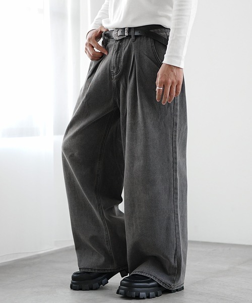 パンツ CTHY WOOL DENIM WIDE TROUSERS WOOL DENIM WIDE TROUSERS | CTHY