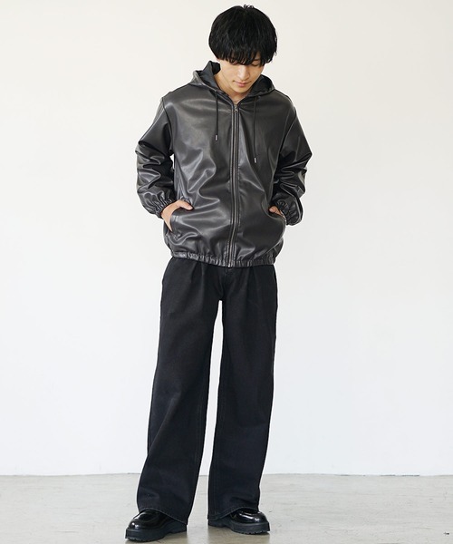 MinoriTY】チルワイドデニム セミフレアパンツ ストレートデニムパンツ