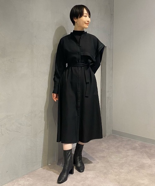 CAST:(キャストコロン)の「【NAVY】【1枚着でも羽織りでも】ラインデザインワンピース(ワンピース・レディース・ネイビー/ブラック/ベージュ系その他4・S/M)」の12枚目の写真