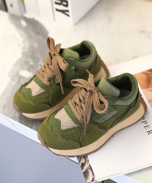 Bambin（ボンバン）の「【 Bambin / ボンバン 】 ボリュームソール デザイン スニーカー（スニーカー・キッズ・アイボリー/カーキ・17/16/18）」の12枚目の写真