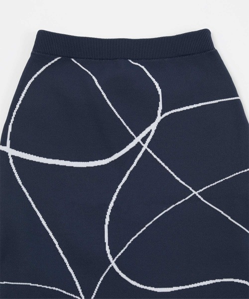 miette(ミエット)の「ウェーブ柄ジャガードスカート(スカート・レディース・ネイビー/ブラック・FREE)」の14枚目の写真