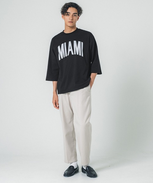 coca(coca)(コカ)の「メンズ七部丈プリントTシャツ(Tシャツ/カットソー・メンズ・ホワイト/ブラック・XL/L/M)」の3枚目の写真