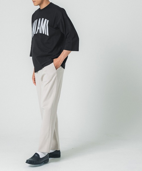 coca(coca)(コカ)の「メンズ七部丈プリントTシャツ(Tシャツ/カットソー・メンズ・ホワイト/ブラック・XL/L/M)」の4枚目の写真