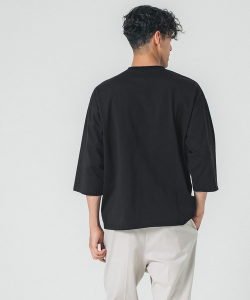 coca(coca)(コカ)の「メンズ七部丈プリントTシャツ(Tシャツ/カットソー・メンズ・ホワイト/ブラック・XL/L/M)」の5枚目の写真