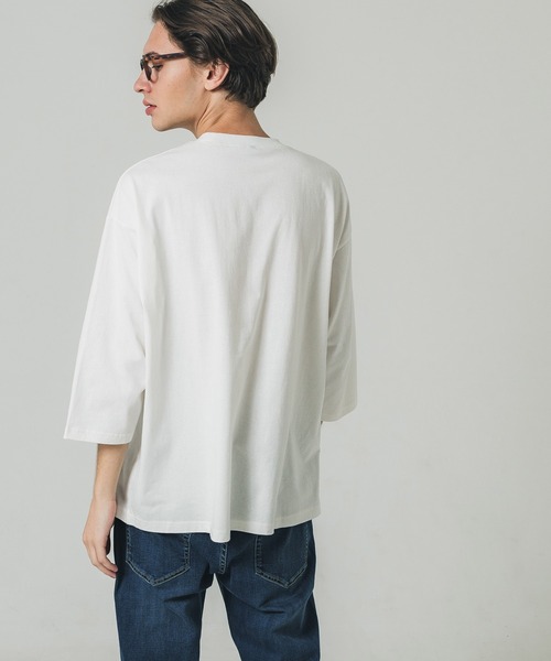 coca(coca)(コカ)の「メンズ七部丈プリントTシャツ(Tシャツ/カットソー・メンズ・ホワイト/ブラック・XL/L/M)」の7枚目の写真