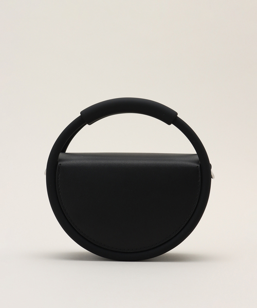 NaNa-NaNa（ナナナナ）の「【nana-nana/ナナ-ナナ】HOOP mini RECYCLED LEATHER（ハンドバッグ・レディース・ブラック・FREE）」の3枚目の写真