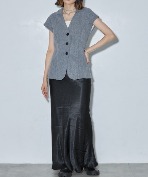 セール】Vネックペプラムジレ（ベスト）｜leimn（レイムン）の