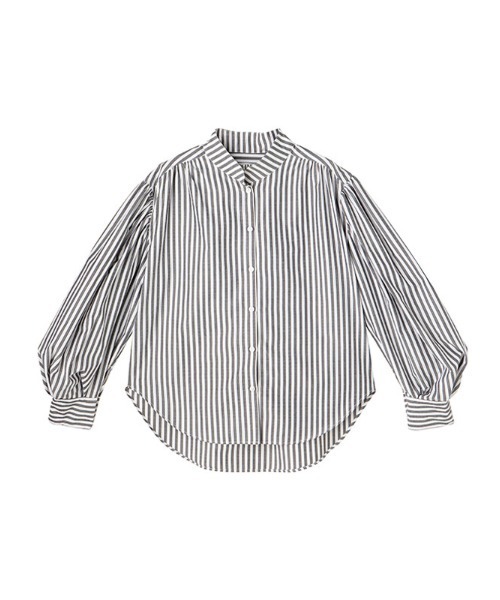 CHAROL（シャロル）の「スタンドネックストライプシャツ（シャツ/ブラウス・レディース・グレー/ピンク・FREE）」の14枚目の写真