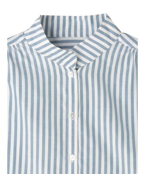 CHAROL（シャロル）の「スタンドネックストライプシャツ（シャツ/ブラウス・レディース・グレー/ピンク・FREE）」の19枚目の写真