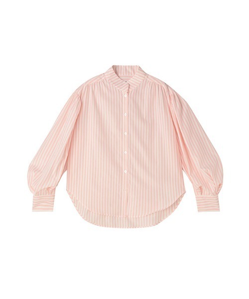 CHAROL（シャロル）の「スタンドネックストライプシャツ（シャツ/ブラウス・レディース・グレー/ピンク・FREE）」の12枚目の写真