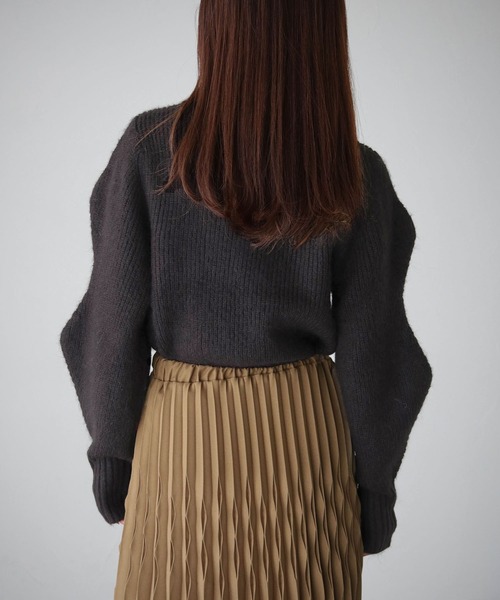 cheriella(シェリエラ)の「【cheriella】WEB限定デザインスリーブMIXヤーンプルオーバー WEB LIMITED DESIGN SLEEVE MIX YARN PULLOVER(ニット/セーター・レディース・ブラック/ブルー/パープル/アイボリー・M)」の13枚目の写真