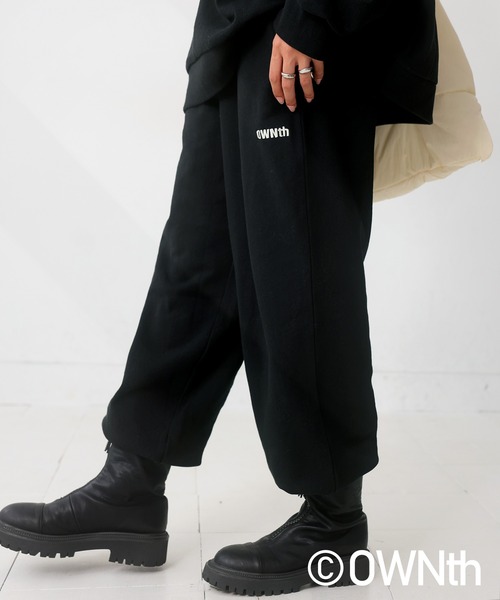 OWNth(オンス)の「綿100%ロゴスウェットパンツ(スウェットパンツ・レディース・ブラック/グレー・M/L)」の5枚目の写真