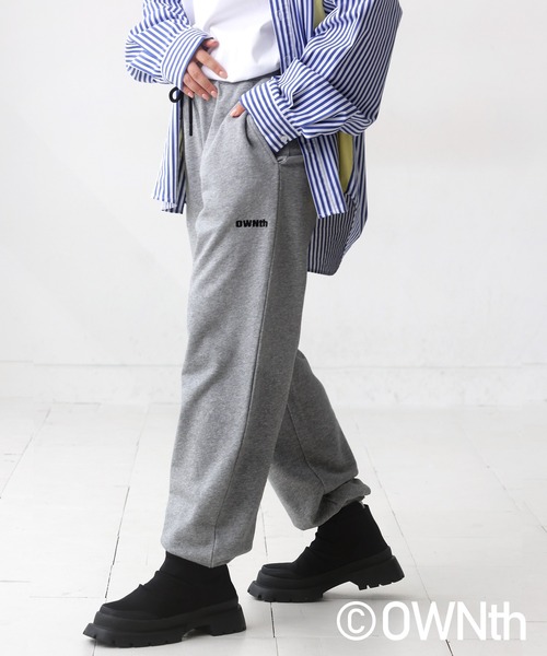 OWNth(オンス)の「綿100%ロゴスウェットパンツ(スウェットパンツ・レディース・ブラック/グレー・M/L)」の16枚目の写真