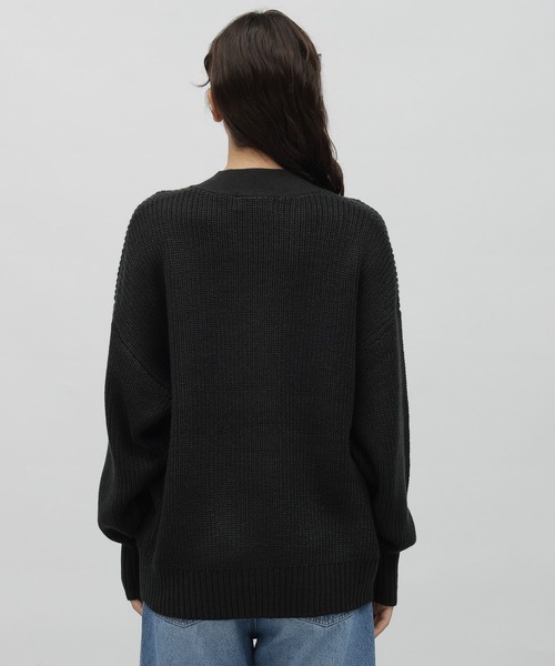 LAKOLE(ラコレ)の「7Gカシミヤタッチルーズアゼカーディガン / 963429(カーディガン/ボレロ・レディース・ブラウン/ブルー/チャコールグレー/ライトグレー・MEDIUM/SMALL)」の8枚目の写真