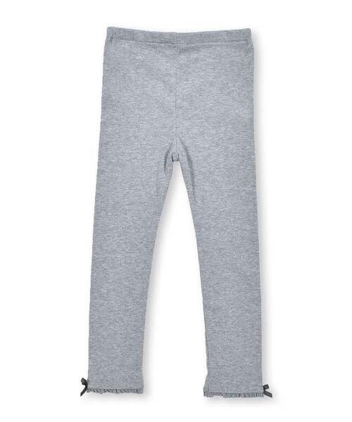 BeBe（ベベ）の「テレコ裾レースレギンス(90～140cm)（レギンス/スパッツ・キッズ・グレー/ブラック・L/XS/S/XXS/XL/M）」の3枚目の写真