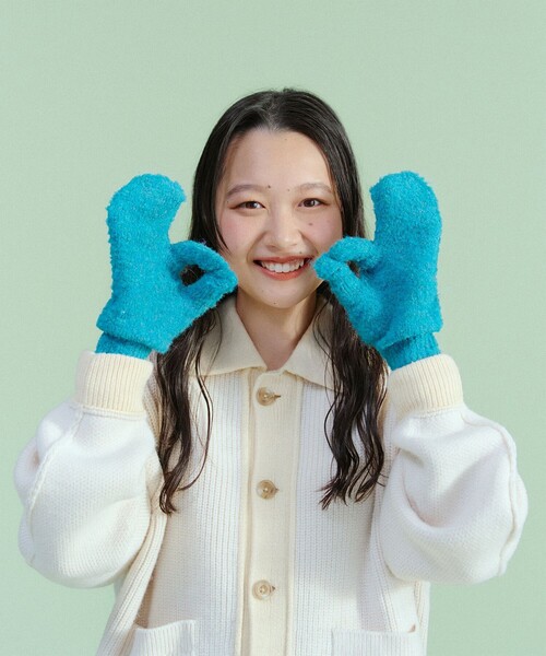 Ray BEAMS（レイビームス）の「Ray BEAMS / トリガー グローブ（手袋・レディース・イエロー/ブルー・ONE SIZE）」の6枚目の写真