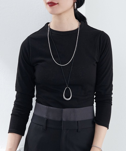 SHENERY（シーナリー）の「シンプルロンTee（Tシャツ/カットソー・レディース・ブラック/オフホワイト・FREE）」の13枚目の写真