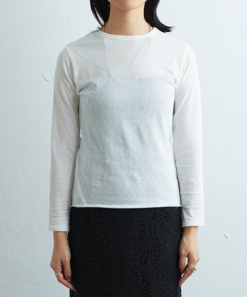 SHENERY（シーナリー）の「シンプルロンTee（Tシャツ/カットソー・レディース・ブラック/オフホワイト・FREE）」の20枚目の写真