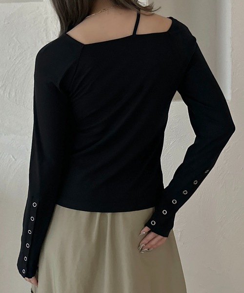 apres jour clair（アプレジュールクレア）の「【apres jour clair】2WAY変形リブトップス【ZOZOTOWN限定アイテム】（Tシャツ/カットソー・レディース・アイボリー/ブラック/ボルドー・X-LARGE/フリー）」の13枚目の写真