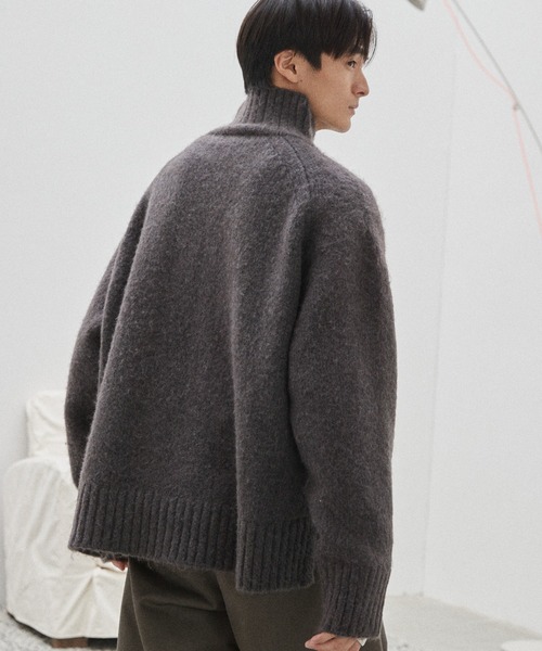 WYM LIDNM(ウィム バイ リドム)の「LOW GAUGE LOOSE SHAGGY OFF TURTLE(ニット/セーター・メンズ・アッシュブラウン/ライトグレー/チャコール・M/L/S)」の16枚目の写真
