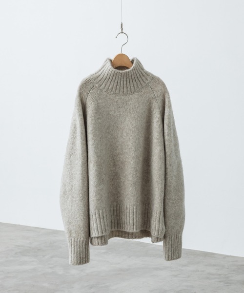 WYM LIDNM(ウィム バイ リドム)の「LOW GAUGE LOOSE SHAGGY OFF TURTLE(ニット/セーター・メンズ・アッシュブラウン/ライトグレー/チャコール・M/L/S)」の4枚目の写真