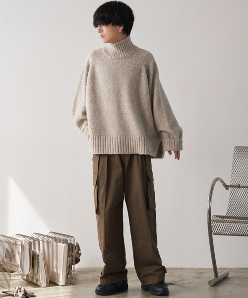 ニット セーター LOOSE NECK LOW GAUGE ニット レディース ONCILY × WISH FOR EVER 】 COLLAB DESIGN LOW-GAUGE KNIT