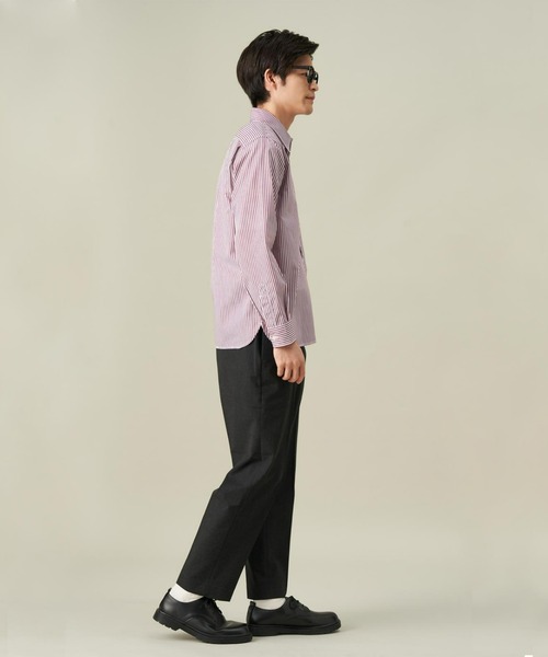 Pitta Re:)（ピッタリ）の「ラウンドテール レギュラー 長袖カジュアルシャツ（シャツ/ブラウス・メンズ・レッド・S/LL/L/M）」の7枚目の写真