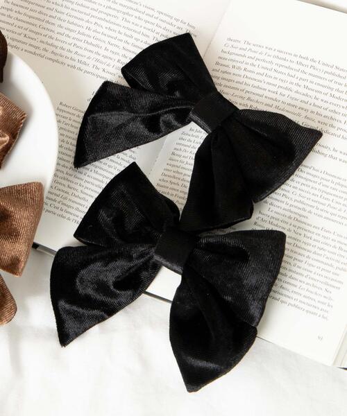 WEGO（ウィゴー）の「WEGO/【2点セット】リボンクリップ（バレッタ/ヘアクリップ・レディース・ブラウン/ブラック・FREE）」の2枚目の写真