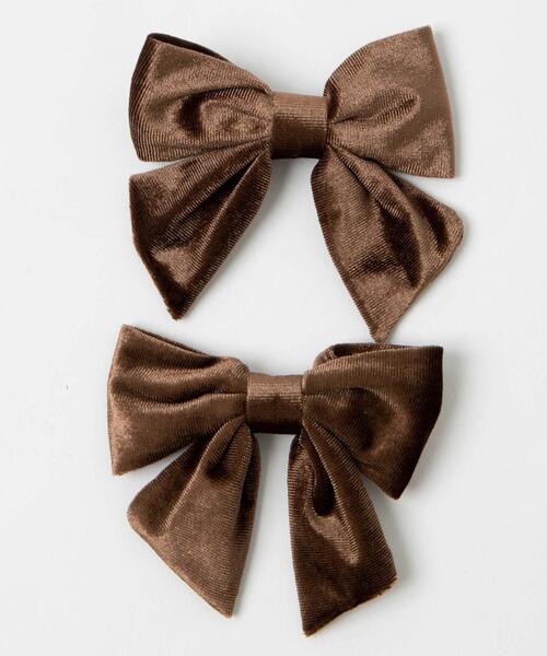 WEGO（ウィゴー）の「WEGO/【2点セット】リボンクリップ（バレッタ/ヘアクリップ・レディース・ブラウン/ブラック・FREE）」の5枚目の写真