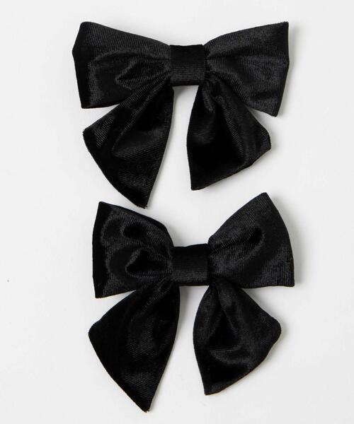 WEGO（ウィゴー）の「WEGO/【2点セット】リボンクリップ（バレッタ/ヘアクリップ・レディース・ブラウン/ブラック・FREE）」の4枚目の写真