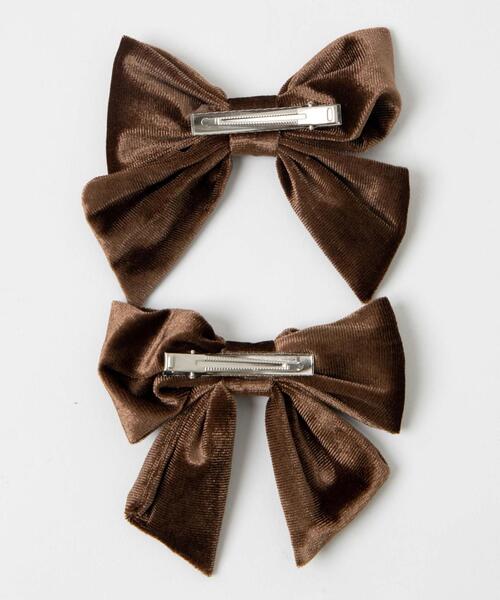 WEGO（ウィゴー）の「WEGO/【2点セット】リボンクリップ（バレッタ/ヘアクリップ・レディース・ブラウン/ブラック・FREE）」の6枚目の写真