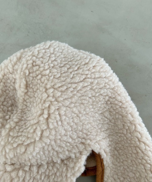 CLEA(クレア)の「ボアパイピングフライトキャップ(キャップ・レディース・ブラウン/アイボリー/ベージュ/ブラック・FREE)」の16枚目の写真