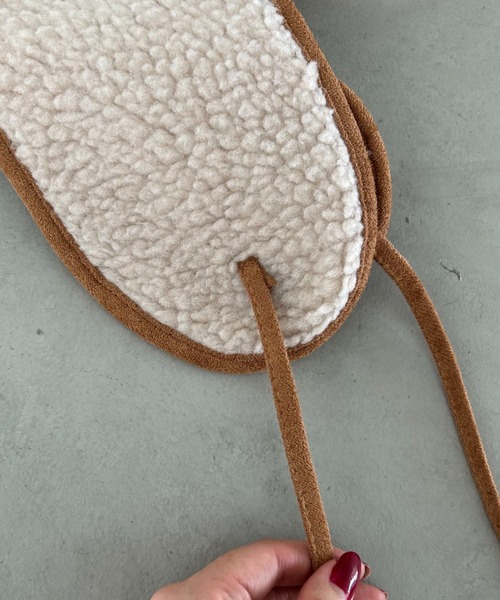 CLEA(クレア)の「ボアパイピングフライトキャップ(キャップ・レディース・ブラウン/アイボリー/ベージュ/ブラック・FREE)」の14枚目の写真