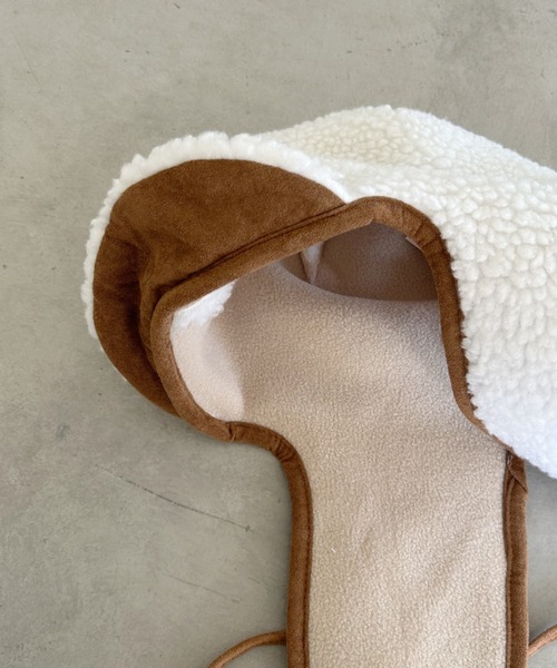 CLEA(クレア)の「ボアパイピングフライトキャップ(キャップ・レディース・ブラウン/アイボリー/ベージュ/ブラック・FREE)」の22枚目の写真