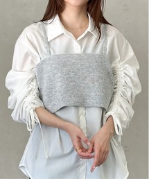 Per sist ence（パーシエンス）の「杢起毛糸ビスチェセットプルオーバー（ニット/セーター）」